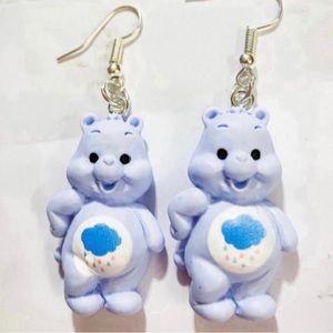 Grumpy Care Bear Dangle Earrings